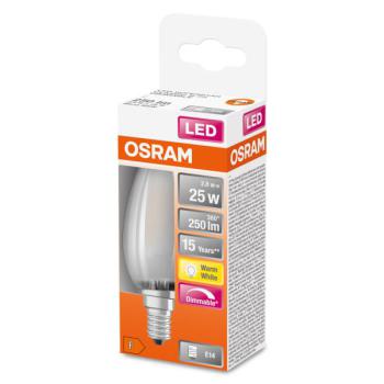  LED FIL OSR DIM CLB25 827 E14 