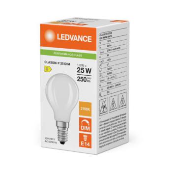  LED P CLP DIM 1.8W 827 FR E14 