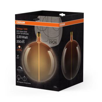  LED 1906MAG GLB200 T BRUN E27 