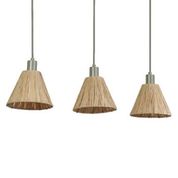  Suspension trio LN RAFFIA E27 