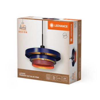  Suspension LAYERS E27 Bleue 