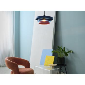  Suspension LAYERS E27 Bleue 