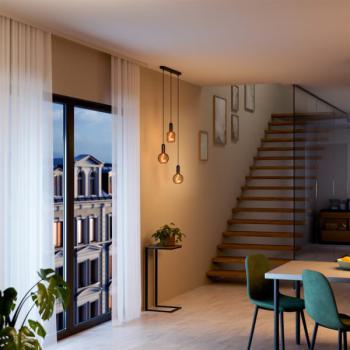  LED OSR Cage BK SPI Sq100 E27 