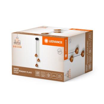  Susp. trio RD Paper Drop E27 