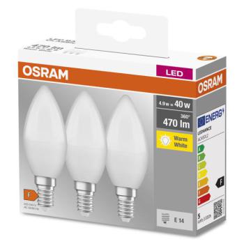  LOT3 LED FLAMME 5,7W=40 E27 CH 