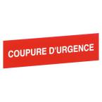  ETIQUETTE COUPURE D'URGENCE 