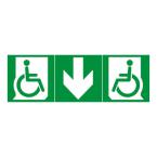  ETIQ EVAC HAND. FLECHE DROITE 