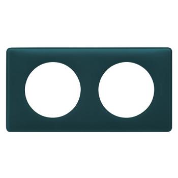  PLAQUE 2 POSTES BLEU-VERT 