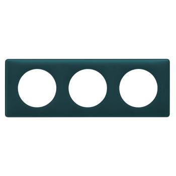  PLAQUE 3 POSTES BLEU-VERT 