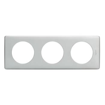  PLAQUE 3 POSTES ALU NATUREL 