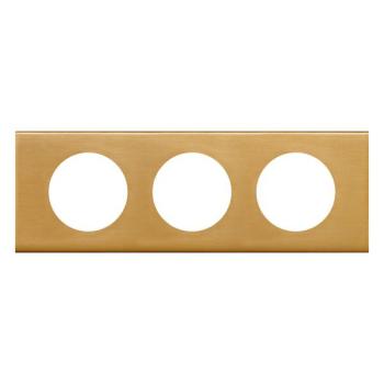  PLAQUE 3P BRONZE DORE 