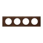  PLAQUE 4P  CUIR BRUN TEXTURE 