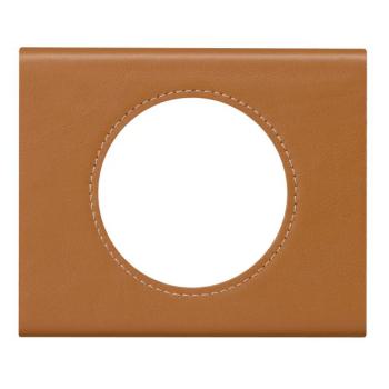 PLAQUE 1P CUIR CARAMEL 