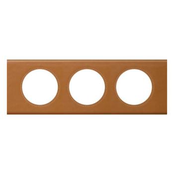  PLAQUE 3P CUIR CARAMEL 