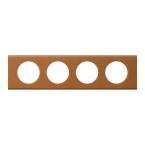  PLAQUE 4P CUIR CARAMEL 