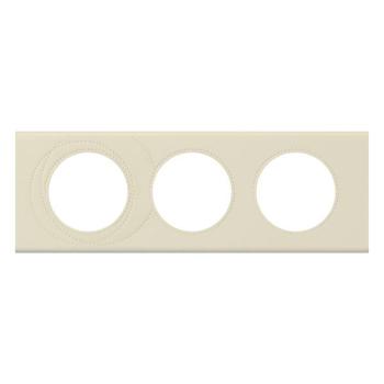  PLAQUE 3P CUIR PERLE COUTURE 