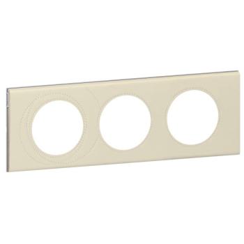  PLAQUE 3P CUIR PERLE COUTURE 