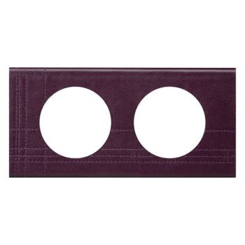  PLAQUE 2P CUIR POURPRE COUTURE 