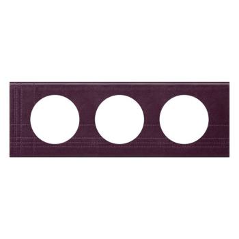  PLAQUE 3P CUIR POURPRE COUTURE 