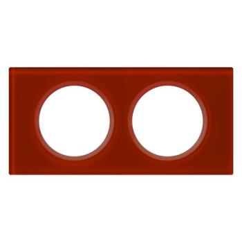  PLAQUE 2P VERRE CARMIN 