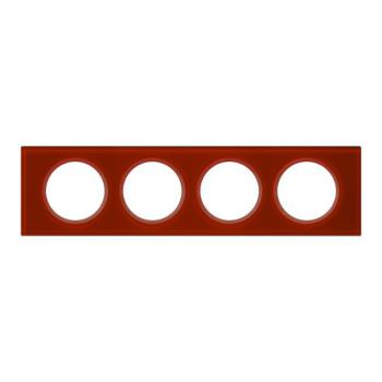  PLAQUE 4P VERRE CARMIN 