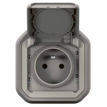  2P+T F/B GRIS ENCASTRE 