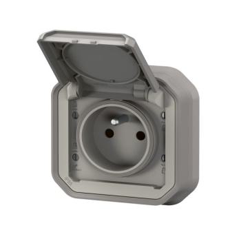  2P+T F/B GRIS ENCASTRE 