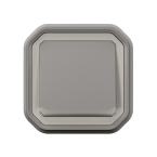  POUSSOIR NO LUM GRIS ENCASTRE 