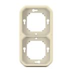 SUPPORT ENCASTRE 2P H/V BEIGE 
