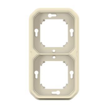  SUPPORT ENCASTRE 2P H/V BEIGE 