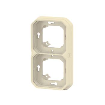  SUPPORT ENCASTRE 2P H/V BEIGE 
