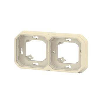  SUPPORT ENCASTRE 2P H/V BEIGE 