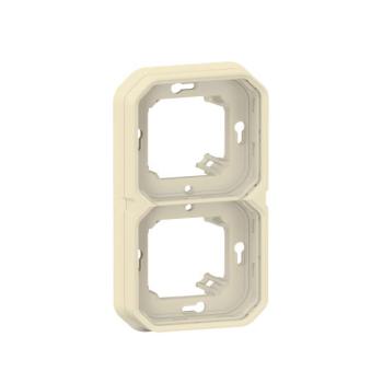  SUPPORT ENCASTRE 2P H/V BEIGE 
