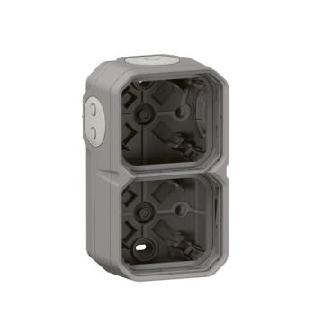  BOITIER 2P H/V GRIS 