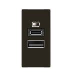  CHARG 1M 2USB A+C 15W NOIR 