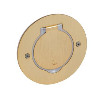  PLATINE SOL RONDE DORE BROSSE 