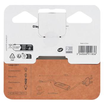  CORDON PRE-EQUIPE P/LAMPE BLC 