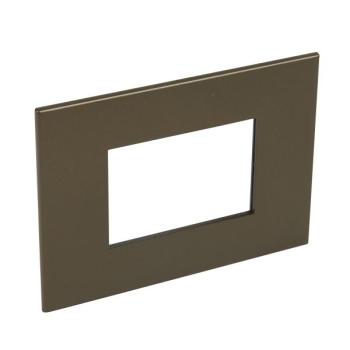  3 MOD PLAQ SQ DARK BRONZE 