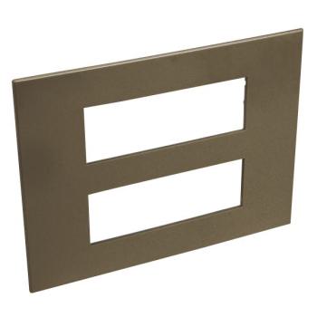  2X6 M PLAQ SQ HORIZ DARK B 