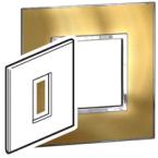  PLATE 1 SQ MOD SCH BRASS GOLD 
