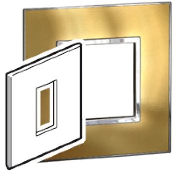  PLATE 1 SQ MOD SCH BRASS GOLD 