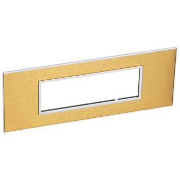  PLATE 6 SQ MOD GOLD BRASS 