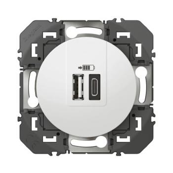  CHARG 2USB A+C 3A 15 W BLANC 