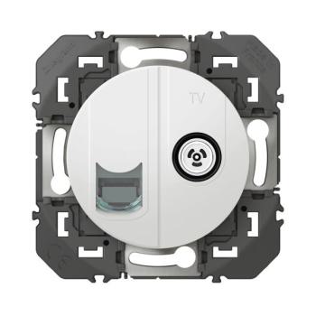  TV ET RJ45 CAT6 STP BLANC 