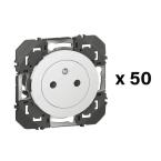  50X PRISES 2P+T SURFACE BLANC 