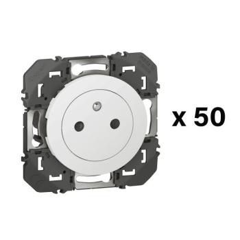  50X PRISES 2P+T SURFACE BLANC 