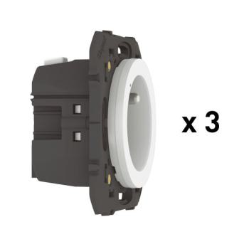  PACK EXT. 3 PRISES BLANC 