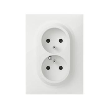  PRISE 2X2P+T 1POSTE ONE BLANC 