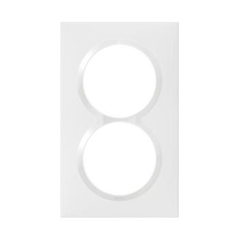  PLAQUE 2P 57MM BLANC 