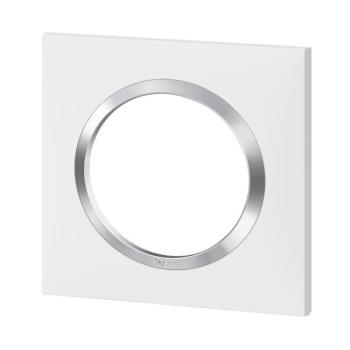  PLAQUE 1P BLANC CHROME 